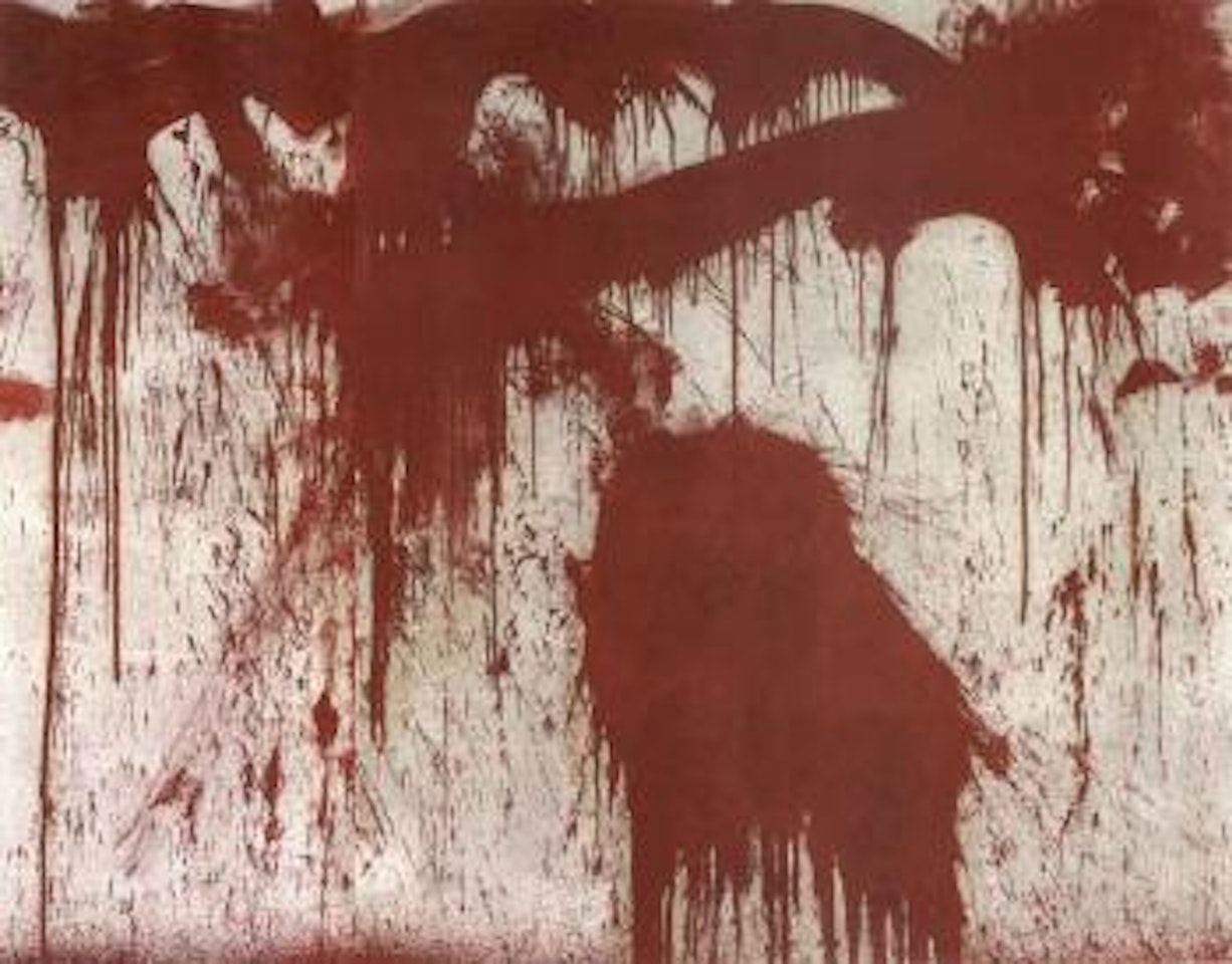Schuttbild malaktion - Splatter painting by Hermann Nitsch