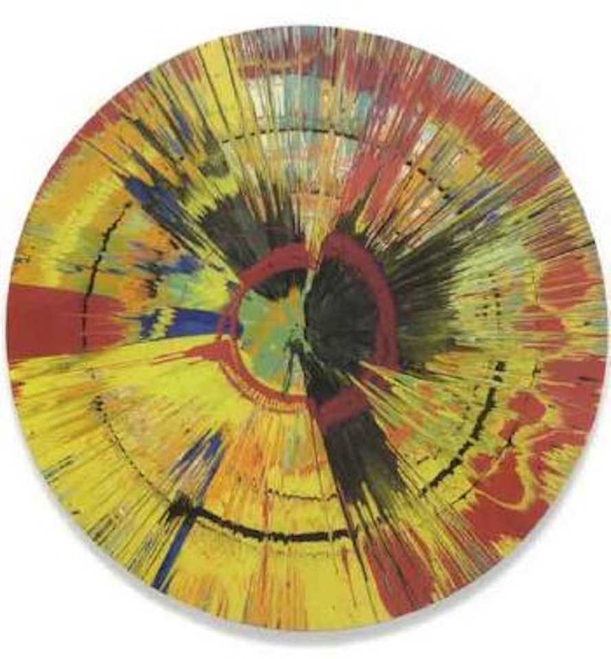 Beautiful like rainbow gone wrong painting by Damien Hirst