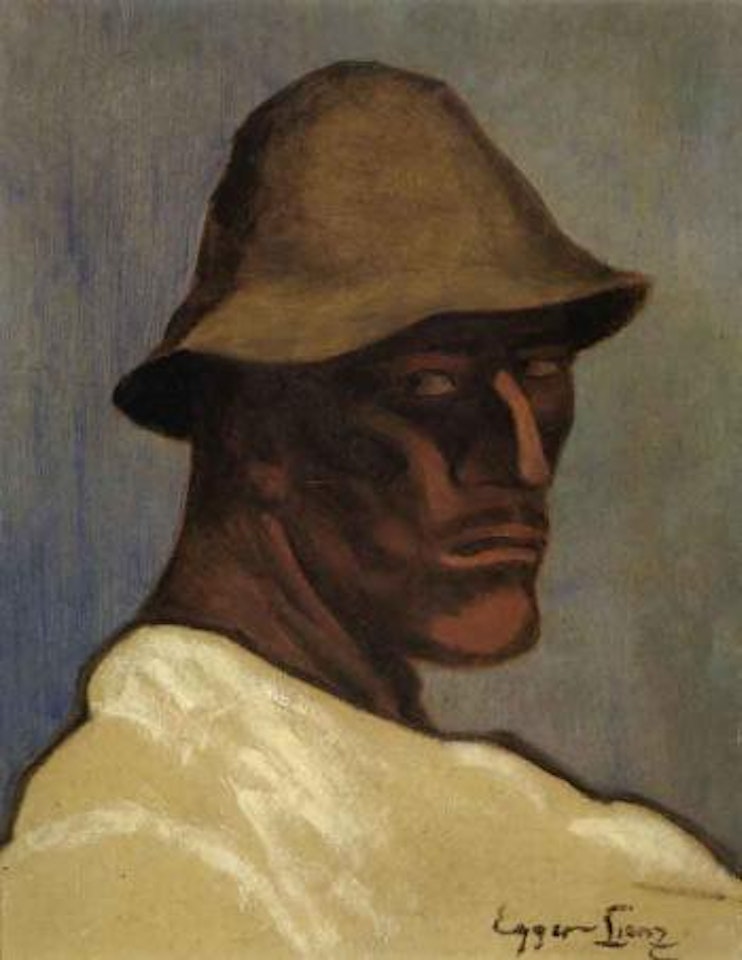 Portrait of the second peasant in Totentanz by Albin Egger-Lienz