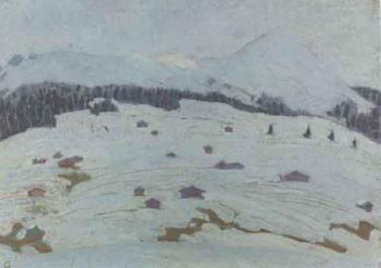 Winter alpine landscape near Lauenenhorns by Ernst Geiger