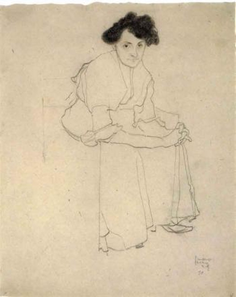 Portrait of a seated woman by Egon Schiele