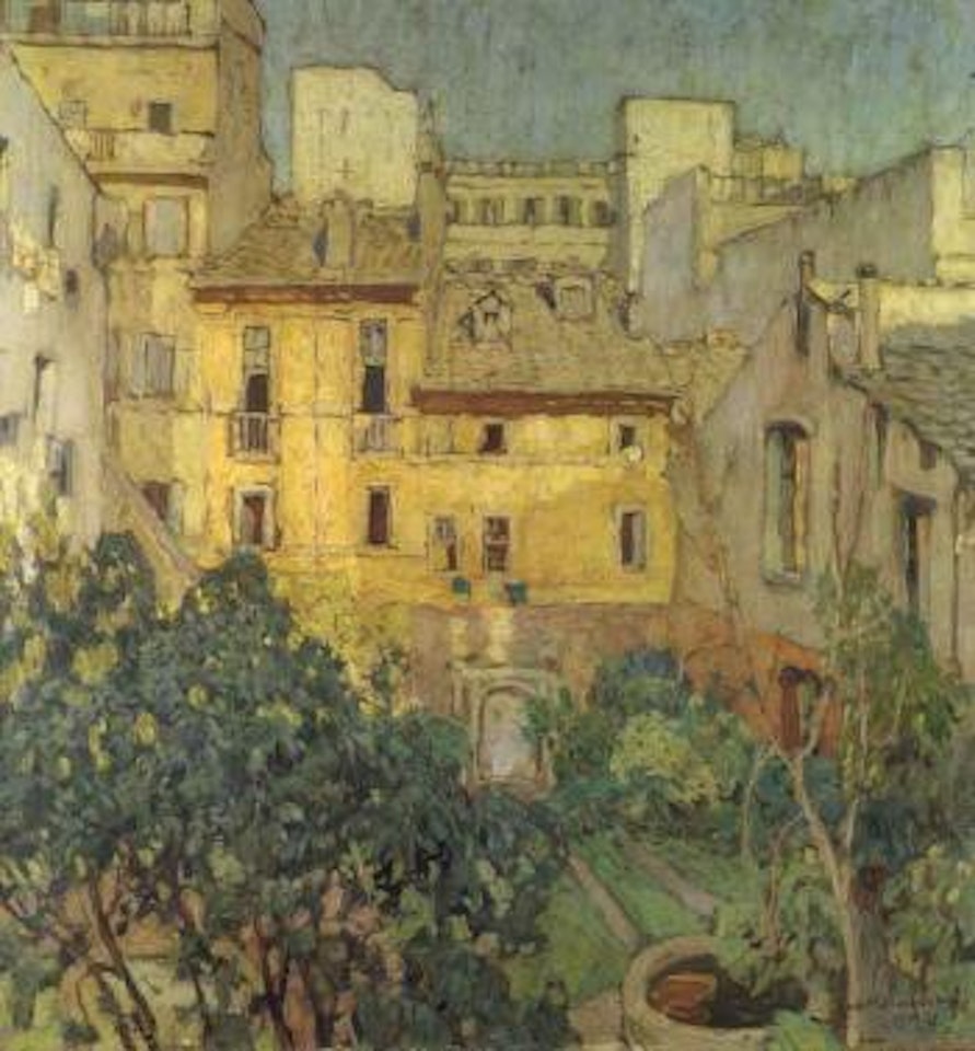 Roman courtyard by Russian School
