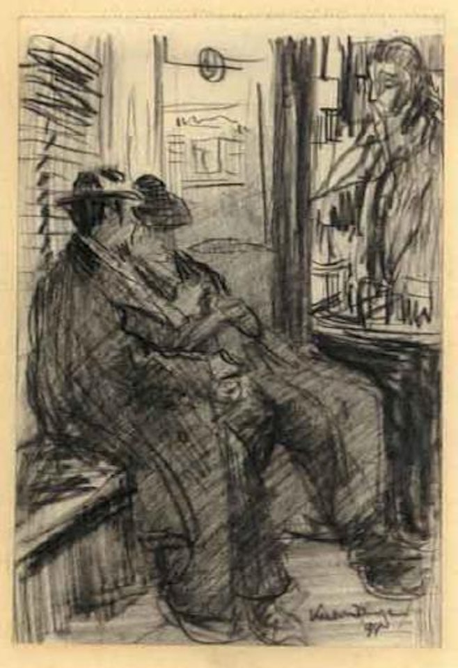Two men in a cafe by Kees van Dongen