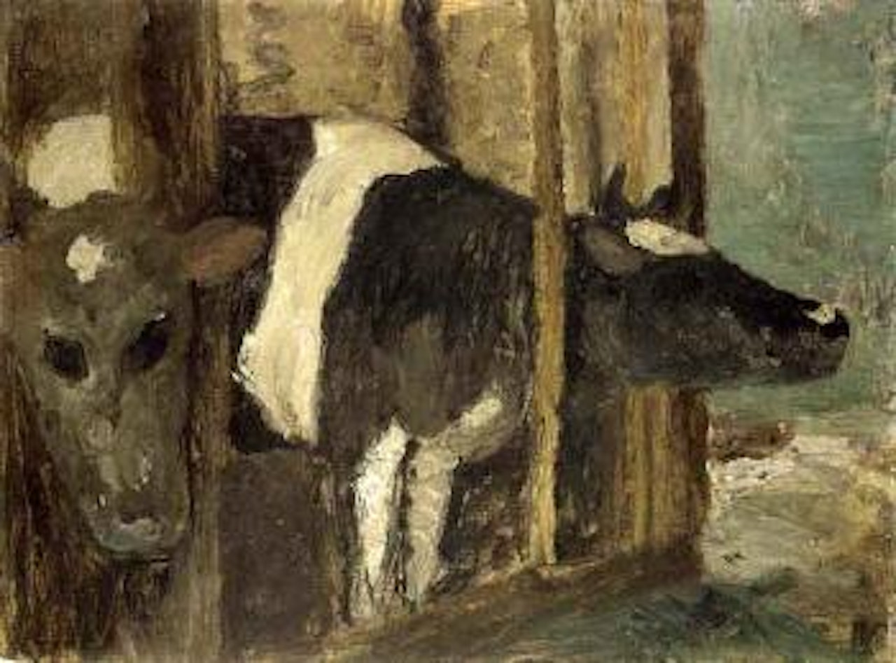 Cows in a stall by Paula Modersohn-Becker