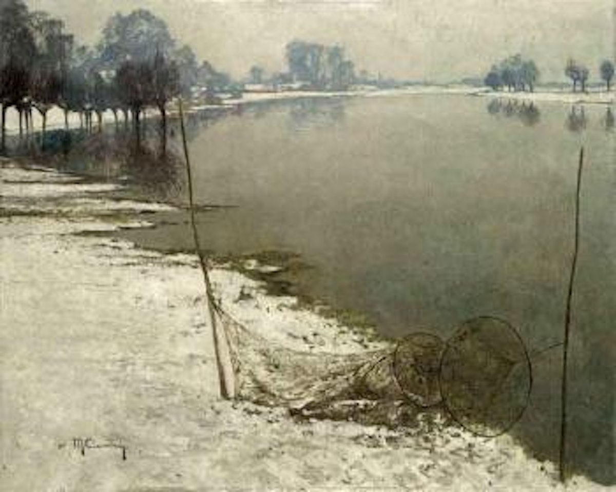 Winter beside Altwasser, Wittlaer, Lower Rhine region by Max Clarenbach
