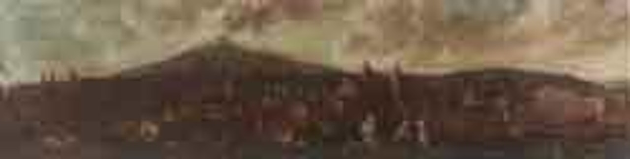 View of Catania with a volcano in the background by Italian School