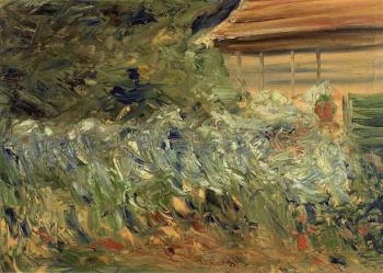 Garden scene at the artist's country house by Max Liebermann