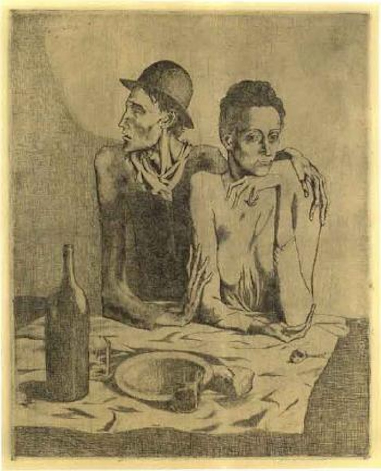 Le repas frugal by Pablo Picasso