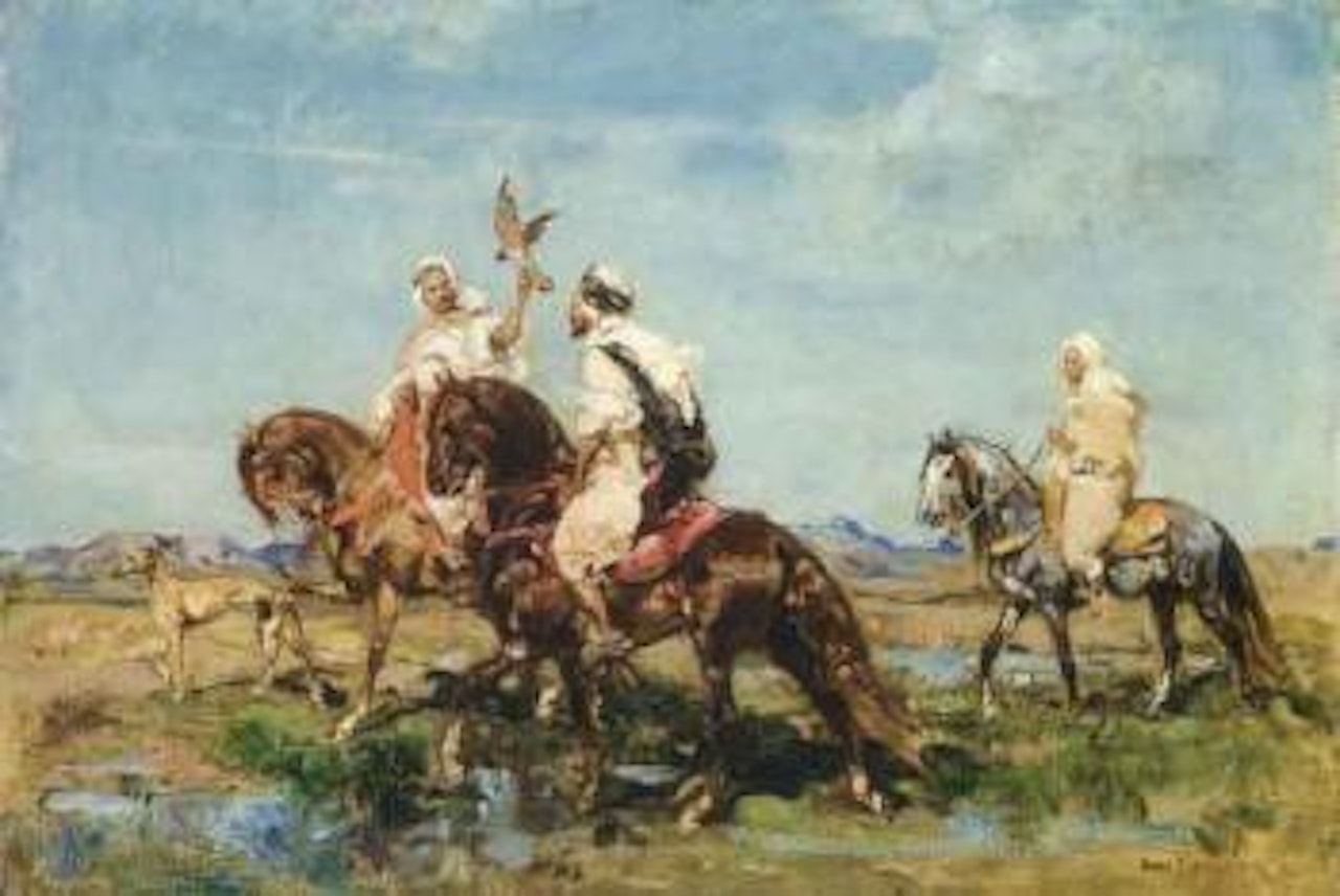 La chasse au faucon by Henri Émilien Rousseau