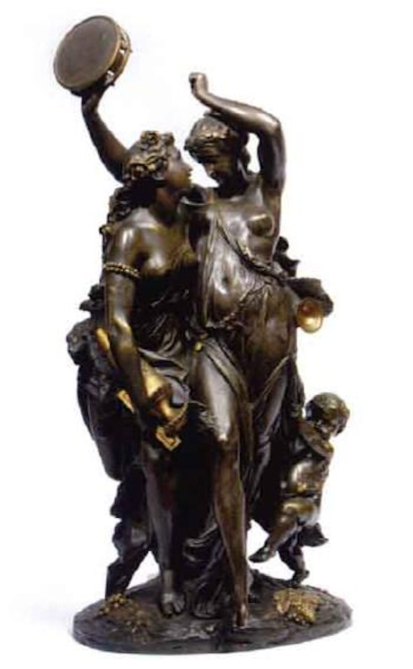 Bacchantes au tambourin by Albert-Ernest Carrier-Belleuse