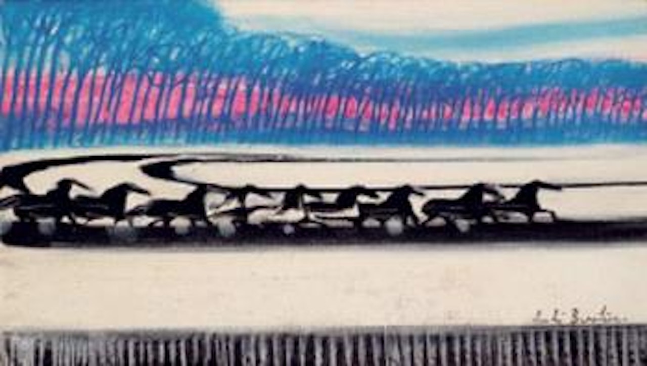 Paysage aux chevaux by André Brasilier