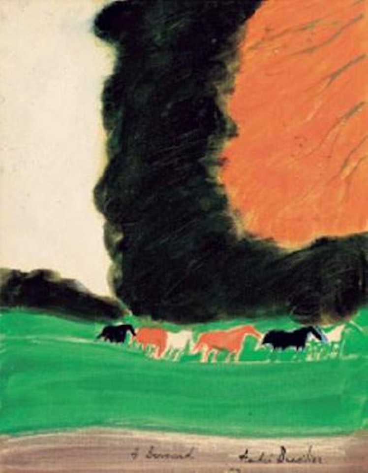Paysage aux chevaux by André Brasilier