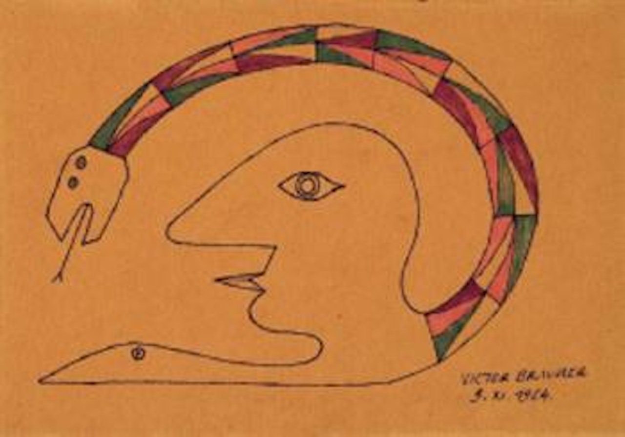 Personnage au serpent by Victor Brauner