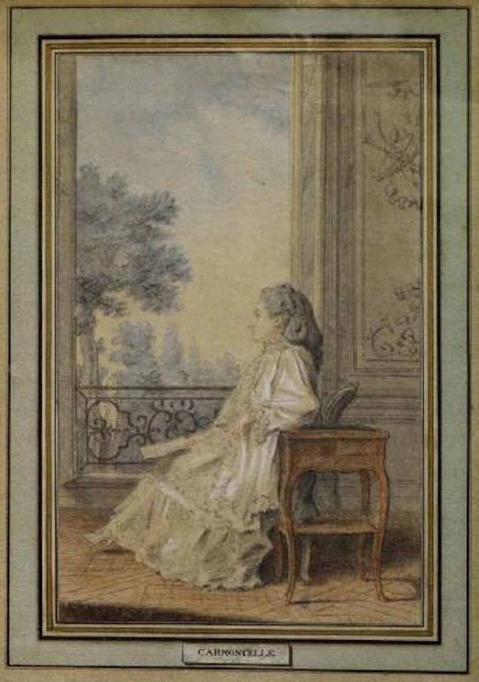 Portrait d'Elisa de La Borde by Louis Carrogis Carmontelle