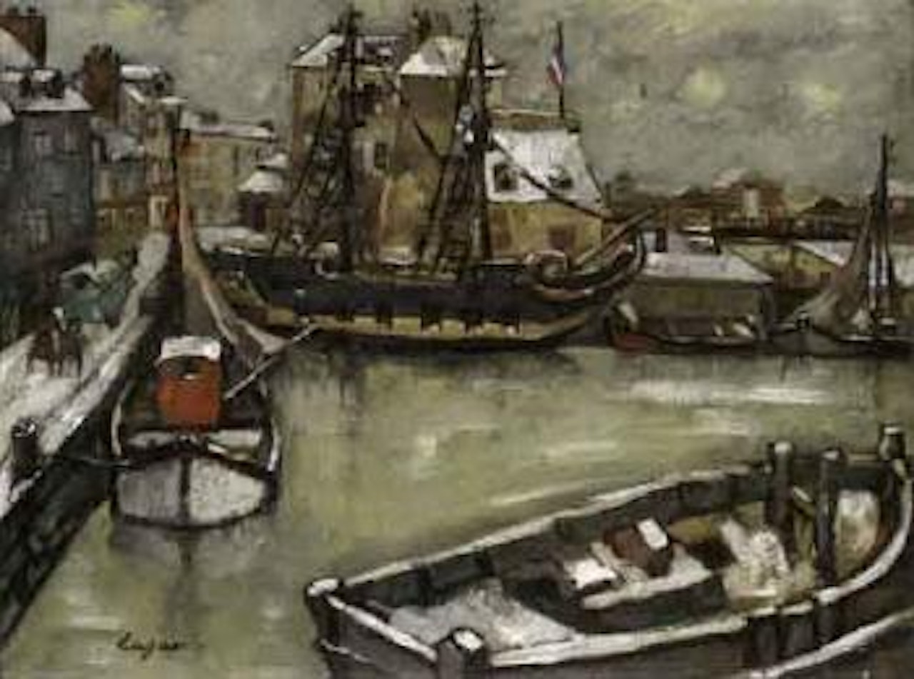 La lieutenance et le vieux bassin a Honfleur by Celso Lagar