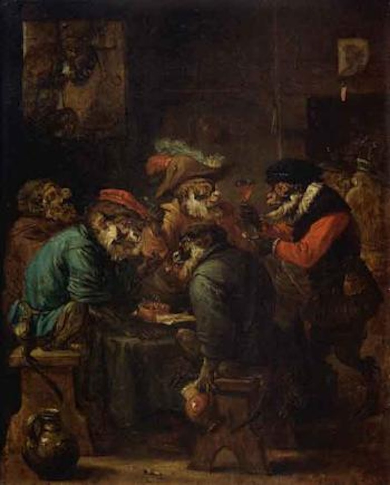 Reunion de signes a la taverne by David Teniers II