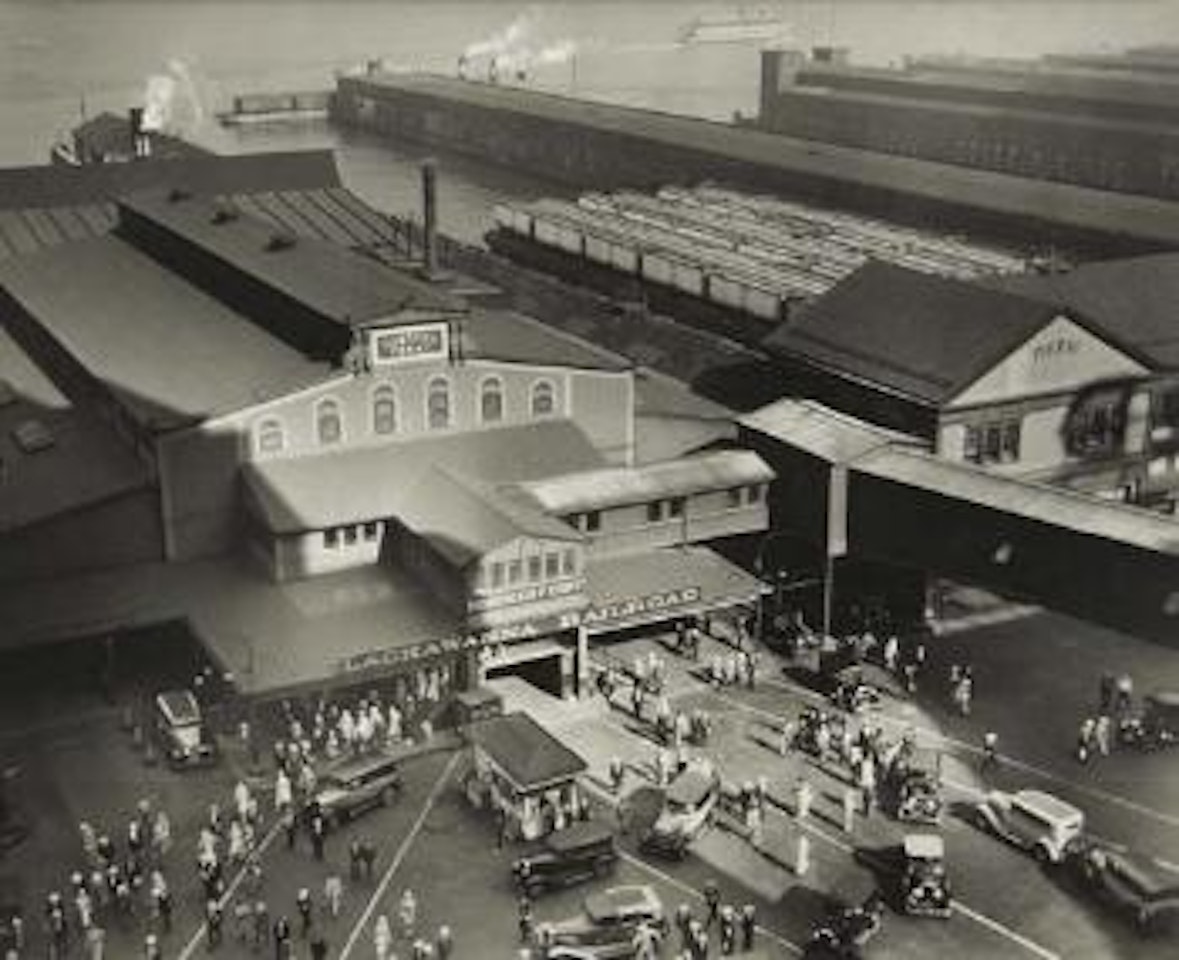 Barclay Street, Hoboken Ferry by Berenice Abbott