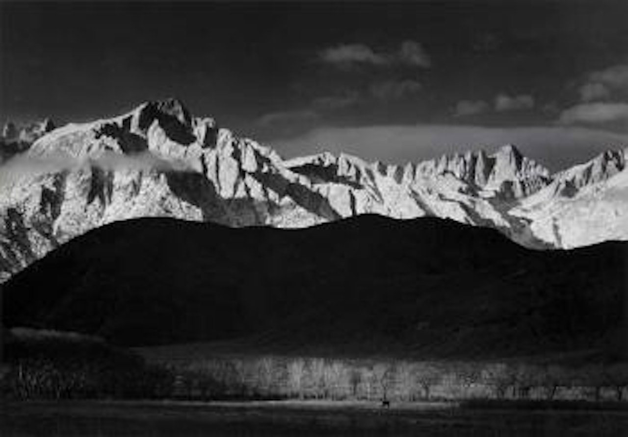 Winter sunrise, Sierra Nevada, from Lone Pine by Ansel Adams