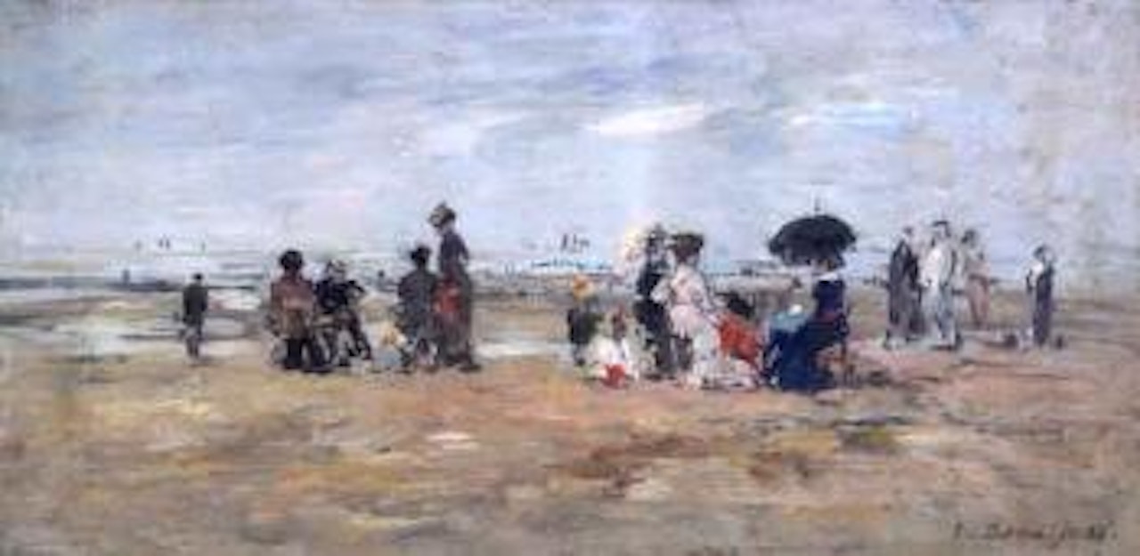 Trouville, scene de Plage by Eugène Boudin