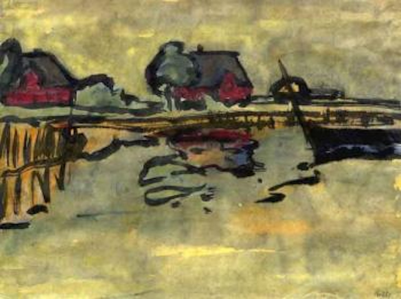 Houses by the sea by Emil Nolde