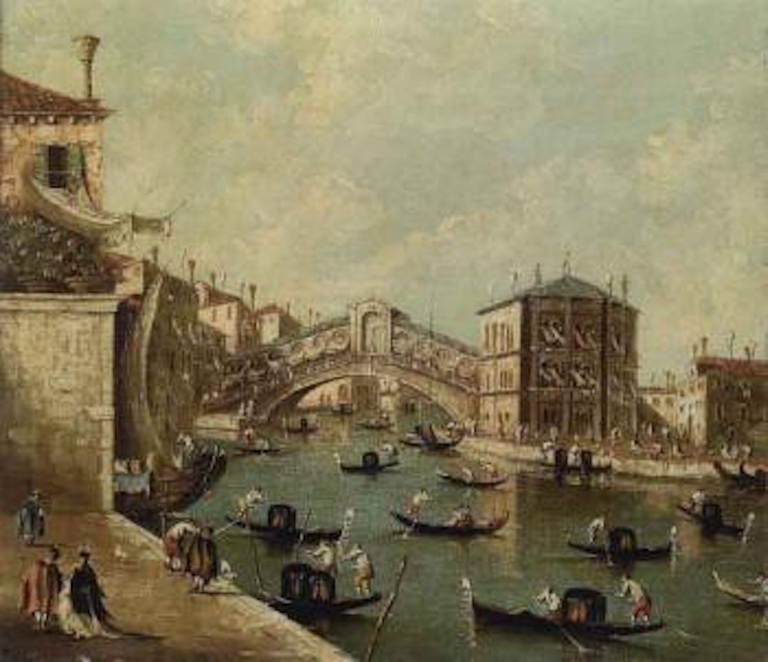 Rialto bridge by Francesco Guardi