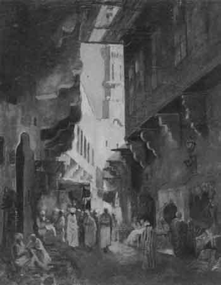 Arab marketplace by Gyula Tornai