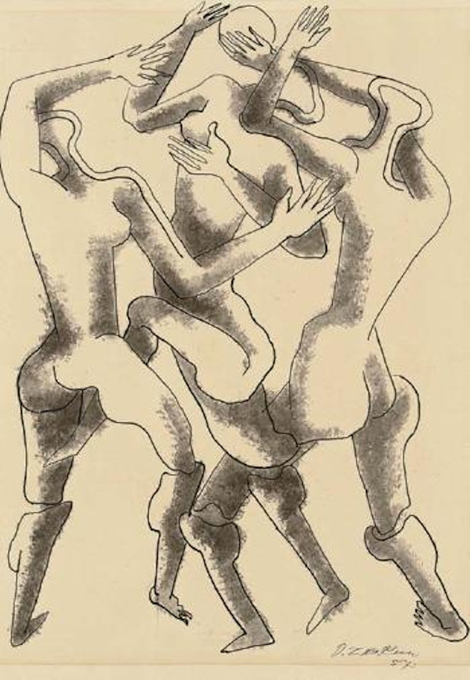 Les joueurs de boule by Ossip Zadkine