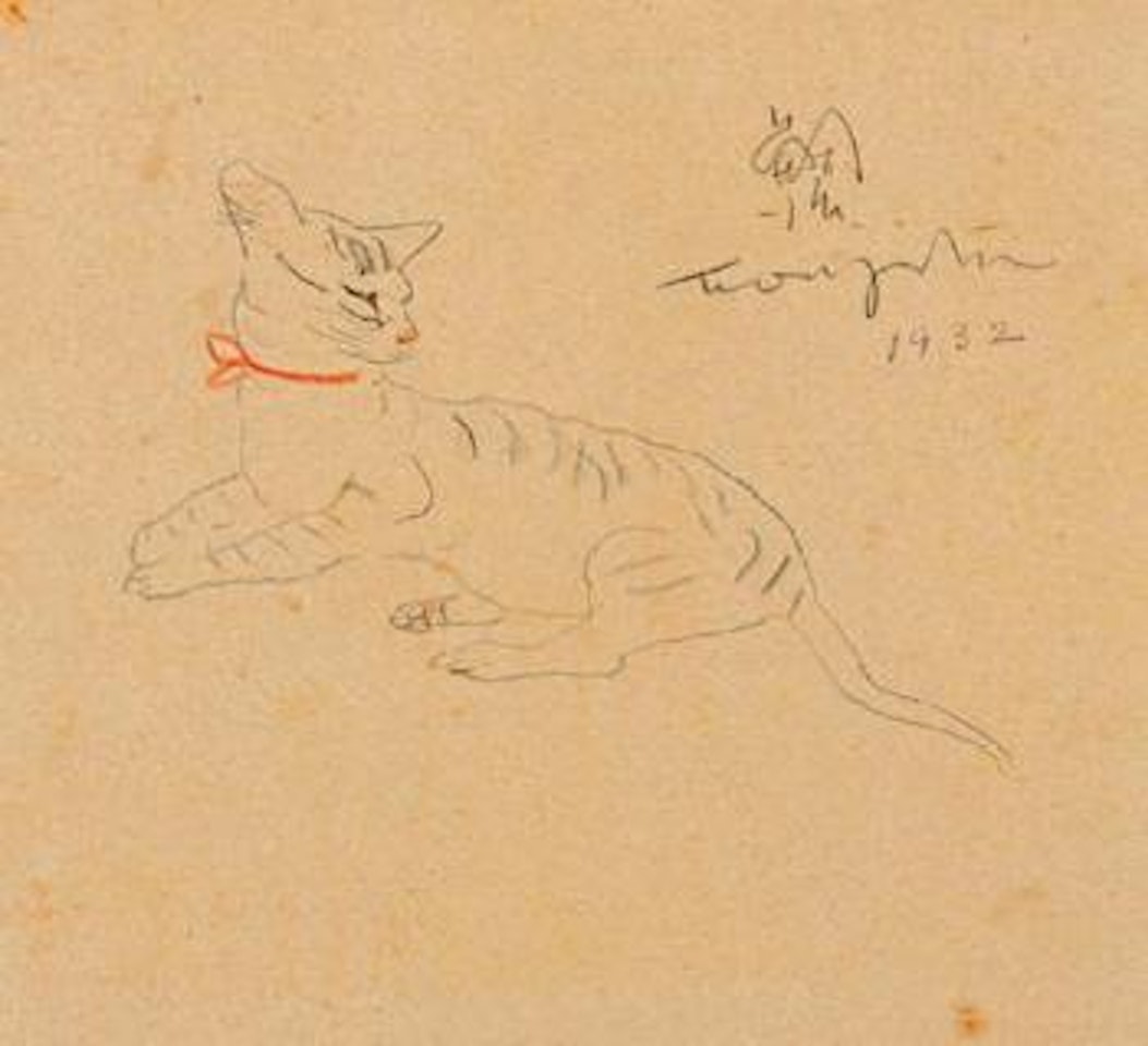 Le chat by Leonard Tsuguharu Foujita