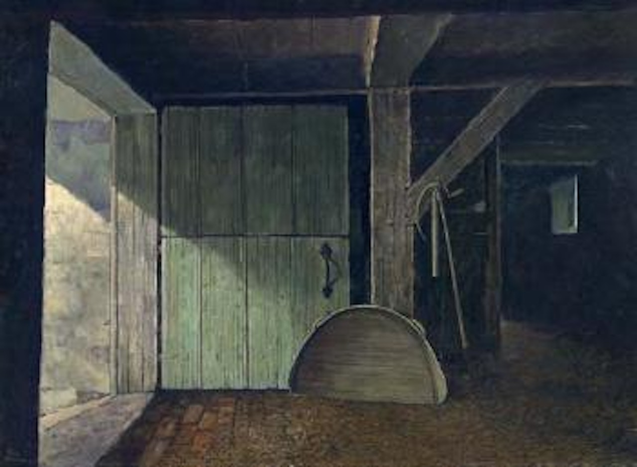 Barn Interior by Eric Sloane