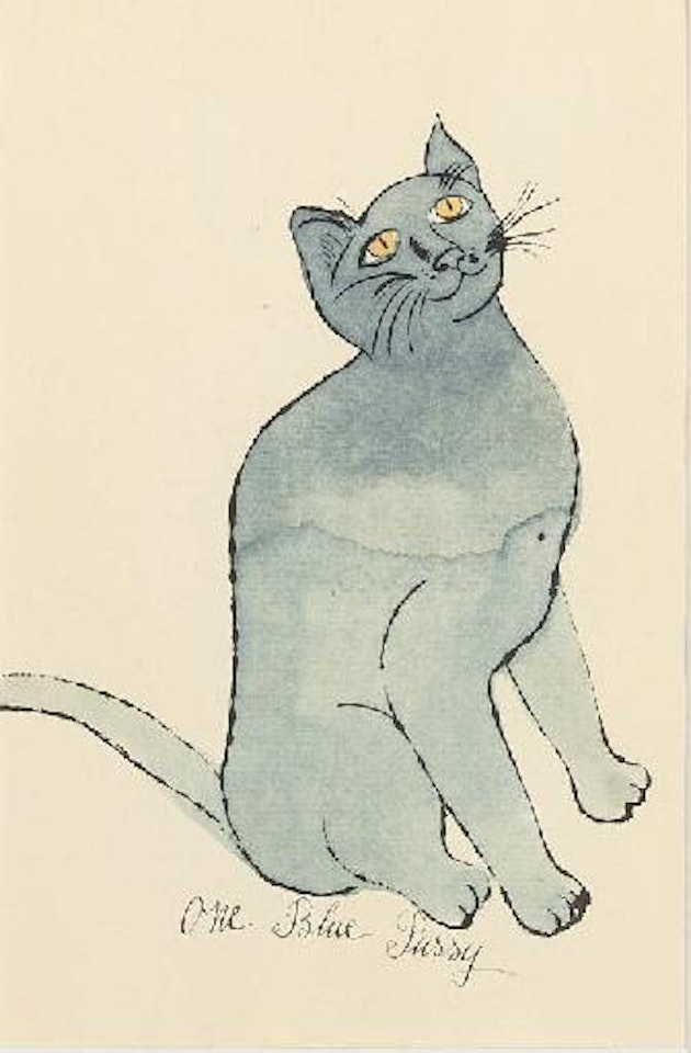 One Blue Pussy (from 25 cats named Sam and one blue pussy) by Andy Warhol