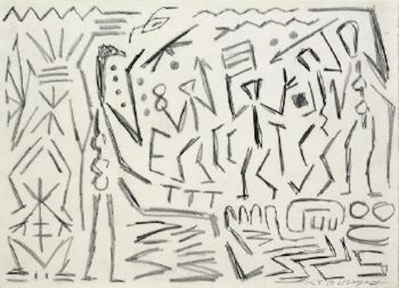 Drawing for 'Westen' by A.R. Penck