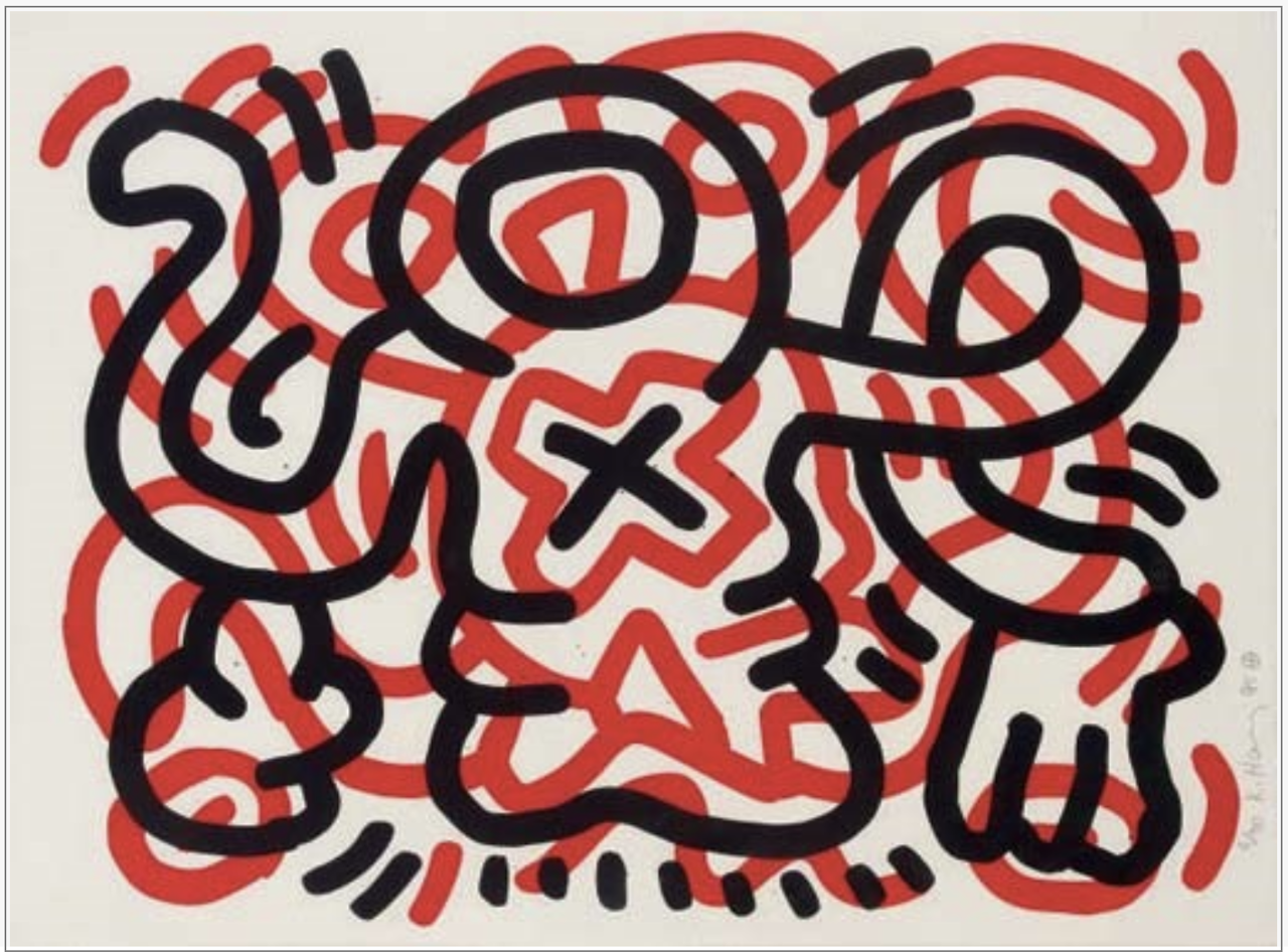 Ludo : One Plate by Keith Haring