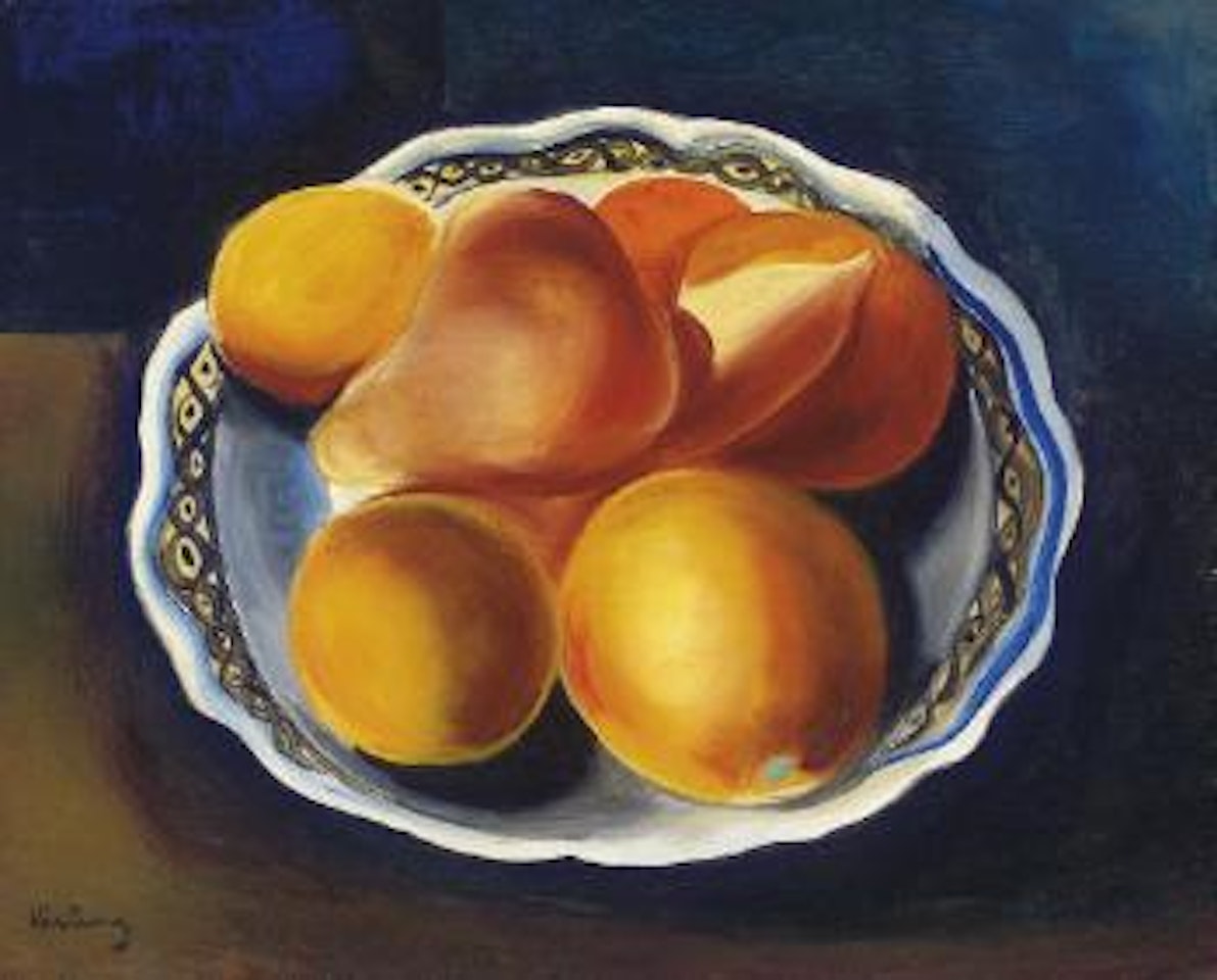Assiette de fruits by Moïse Kisling