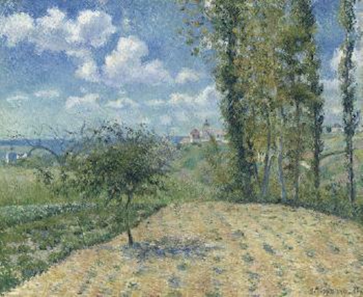 Vue sur la nouvelle prison de Pontoise, printemps by Camille Pissarro