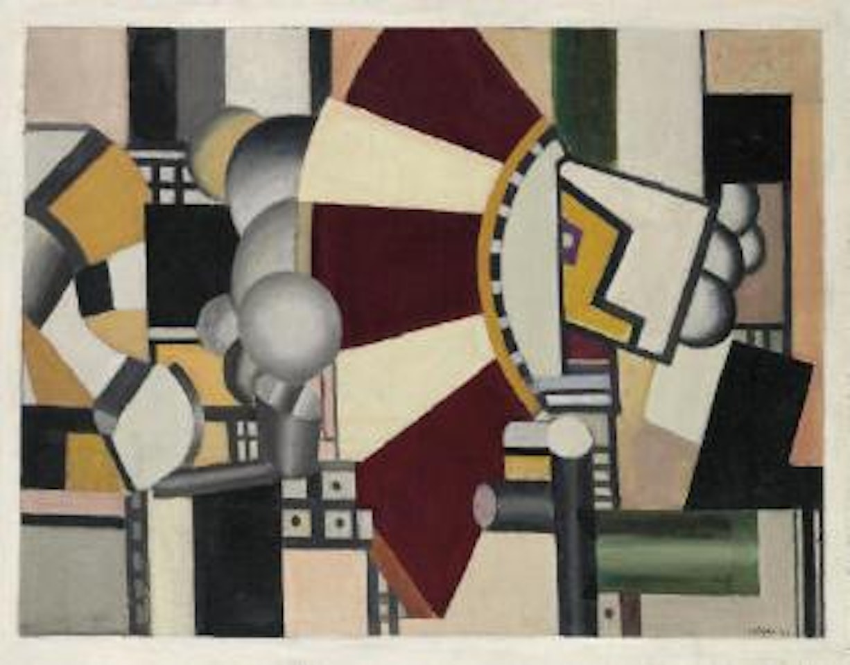 La roue rouge (Composition à la roue I) by Fernand Leger
