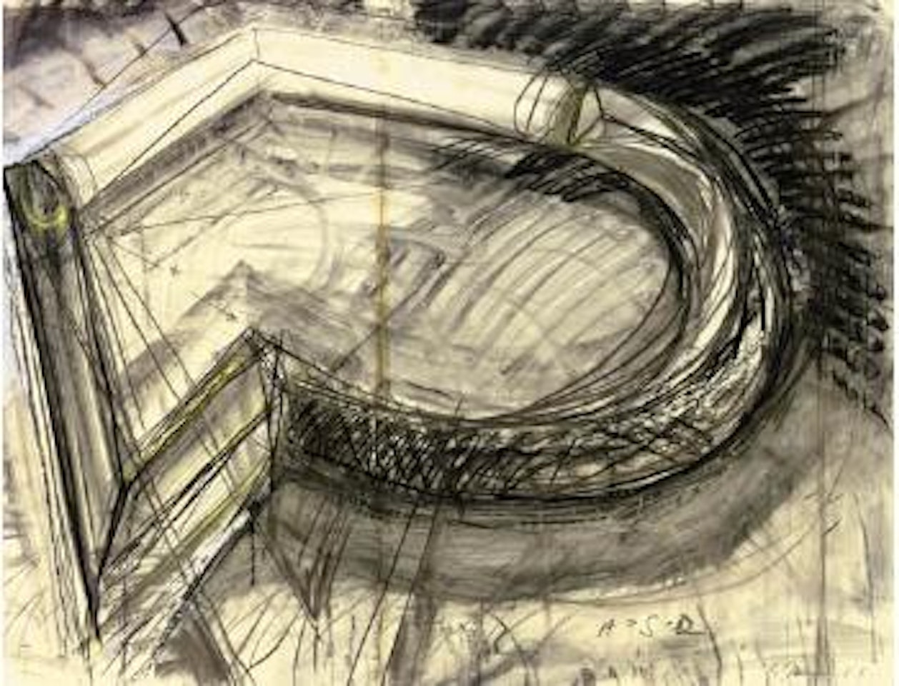 Untitled (Study for Underground Tunnel Made from Half Circle, Half Square and Half Triangle) by Bruce Nauman