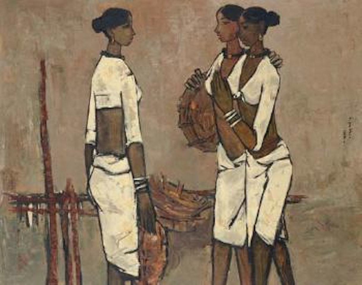 Untitled (Three women) by B Prabha