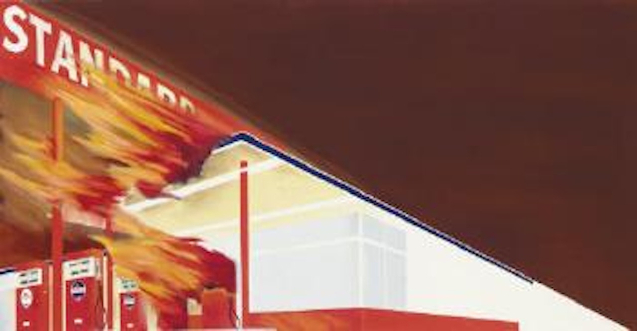 Burning Gas Station by Ed Ruscha