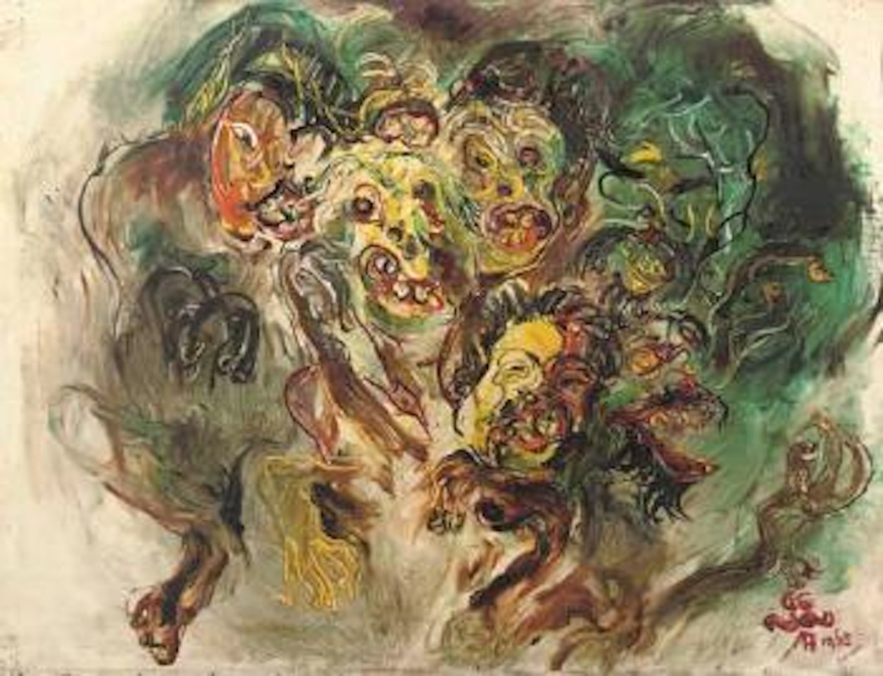 Topeng Topeng by Affandi