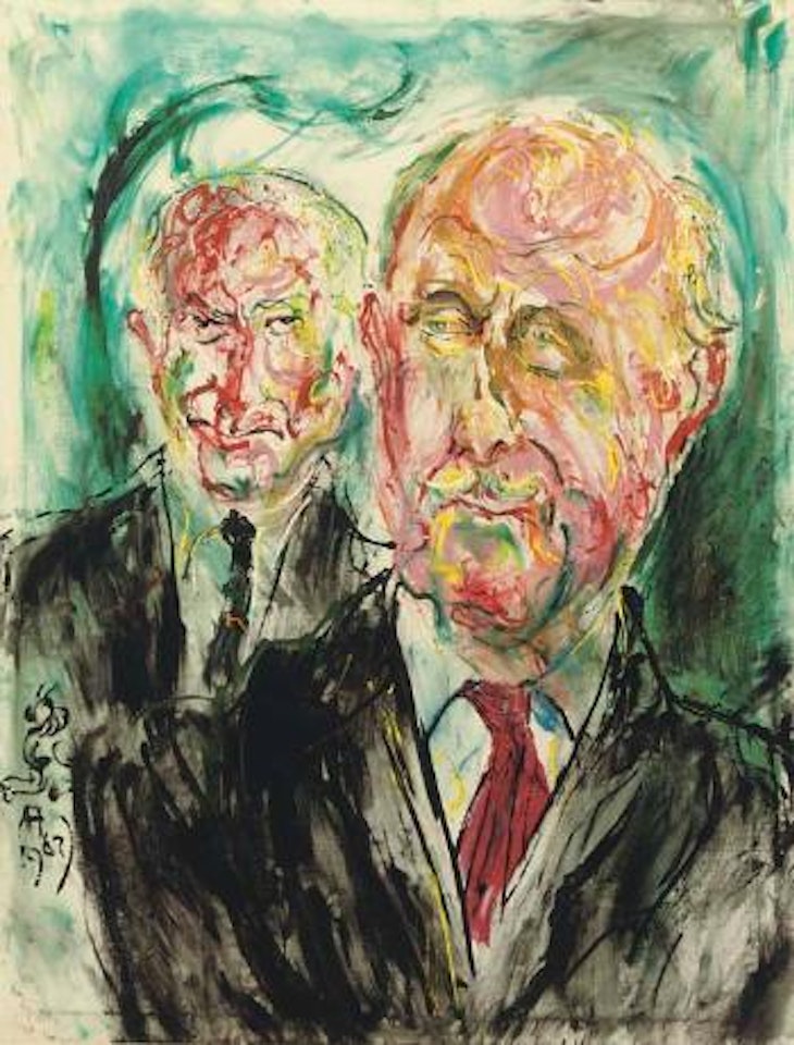 Drew Pearson and Joe Borkin, American opinion makers by Affandi