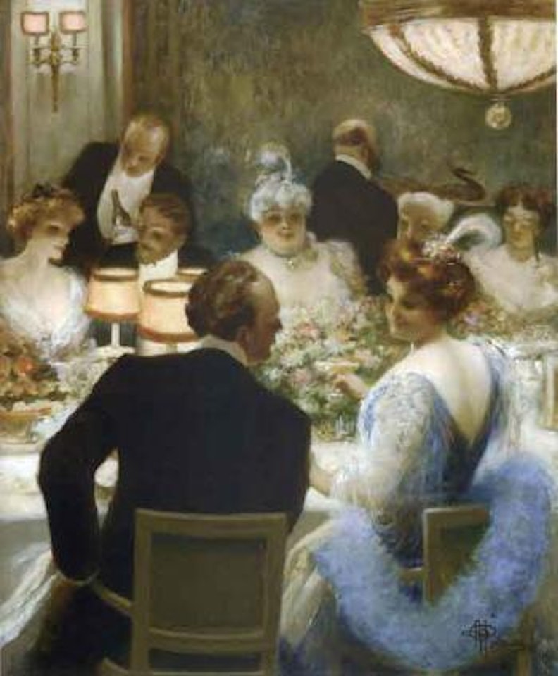 Le diner mondain by Albert Guillaume