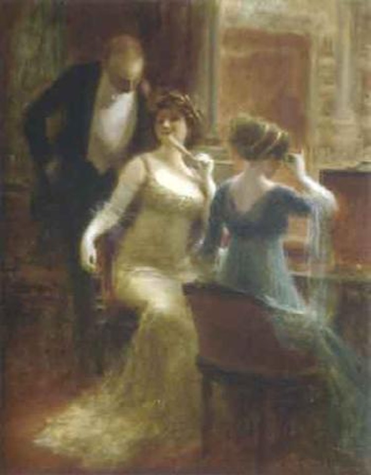 Dans la loge de theatre by Albert Guillaume