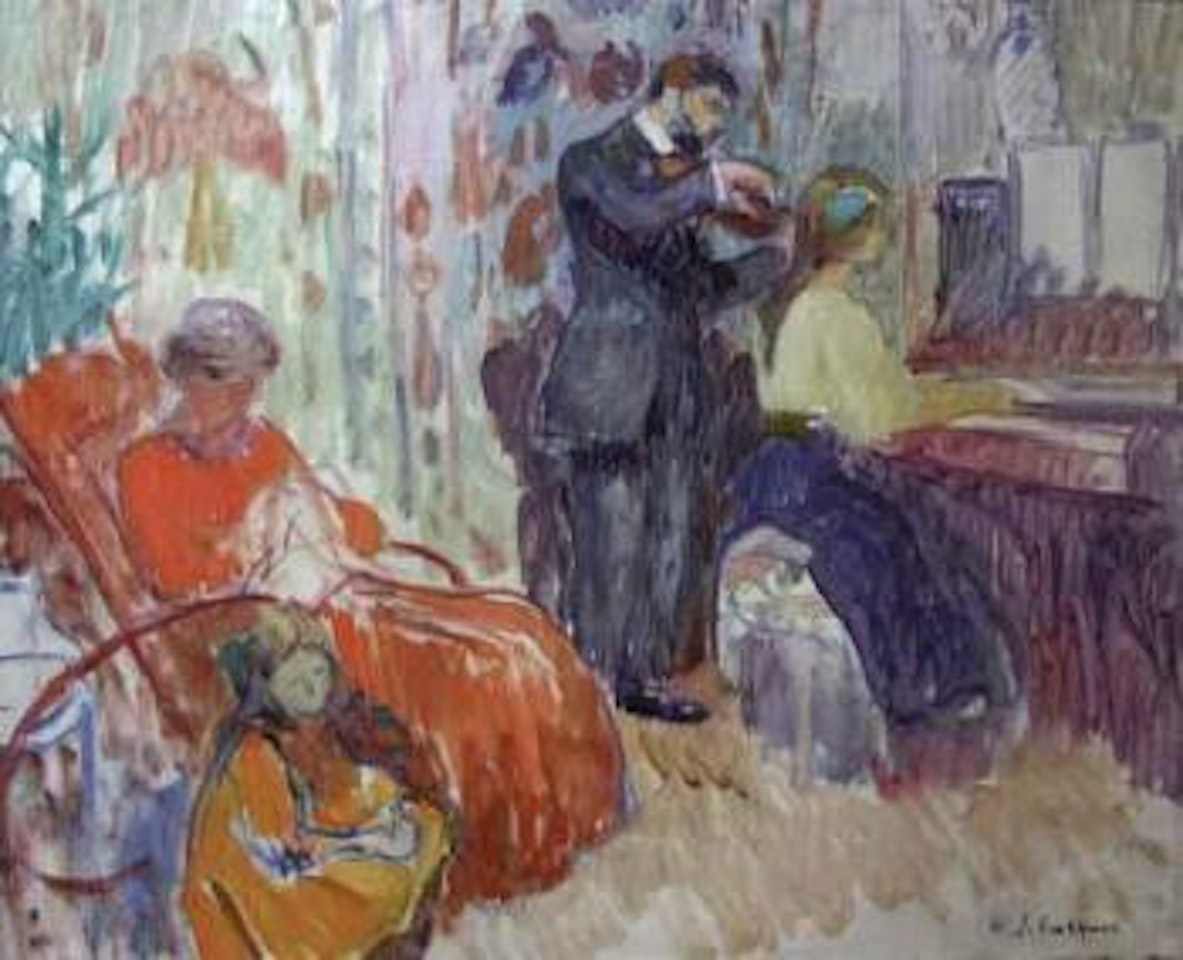 La lecon de piano by Henri Lebasque