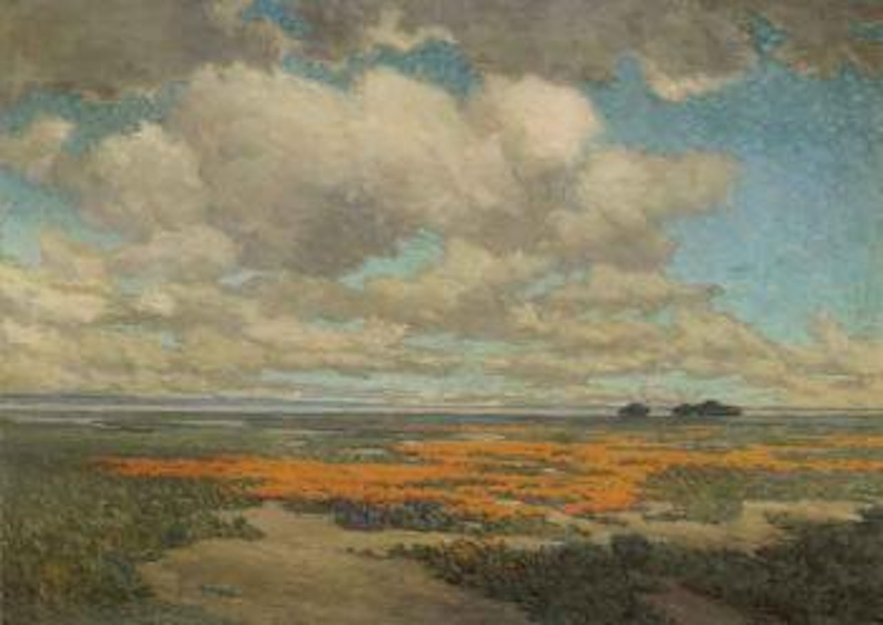 Field of California poppies by Granville Redmond