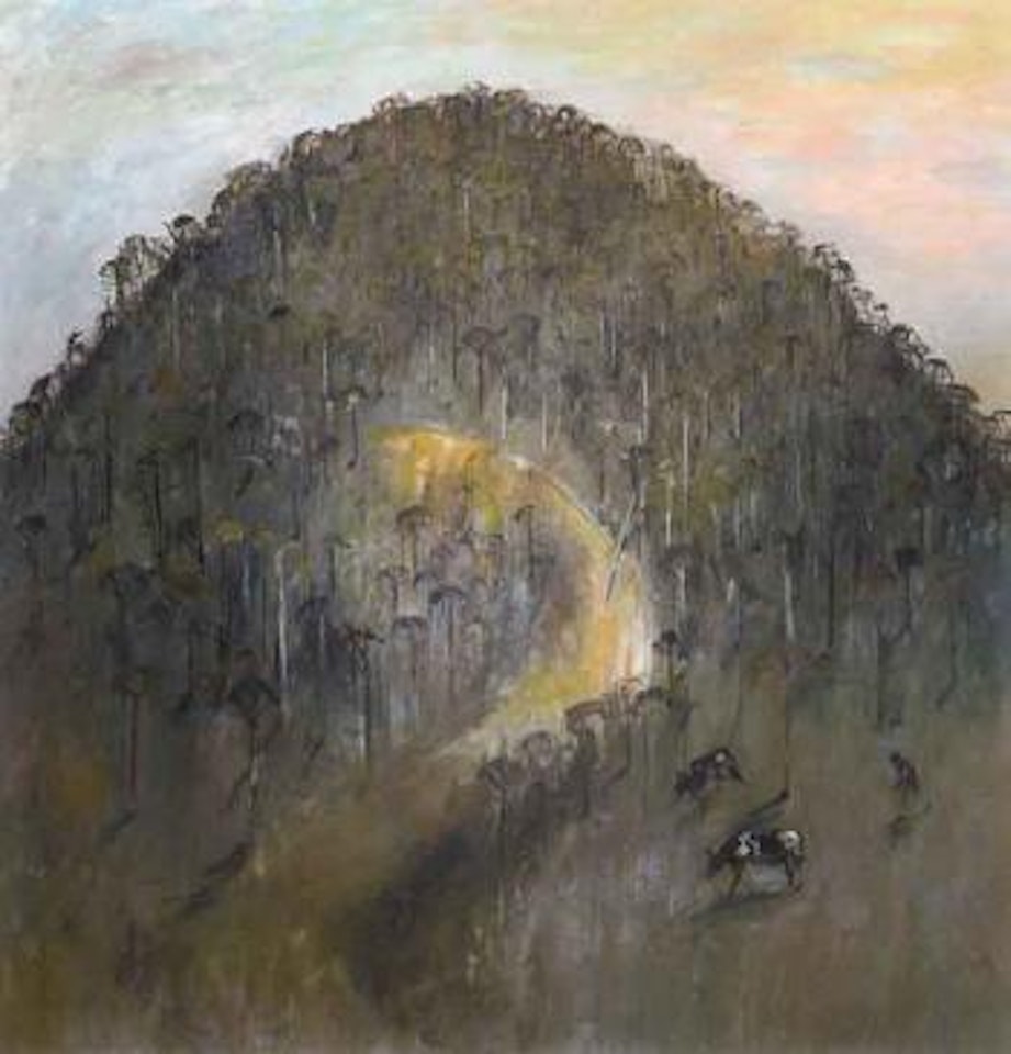 Riversdale Hill and farmer by Arthur Merric Bloomfield Boyd