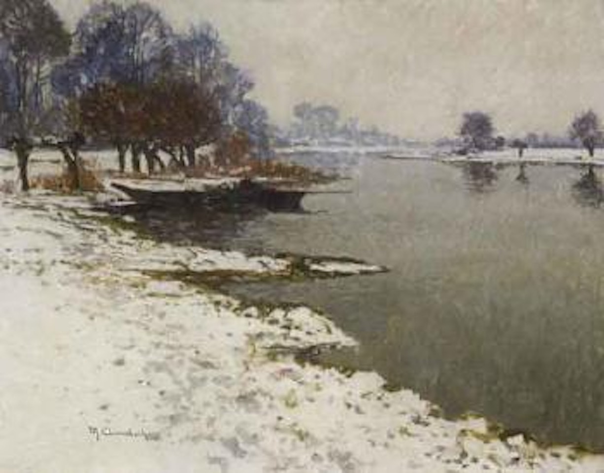 Winter river by Max Clarenbach