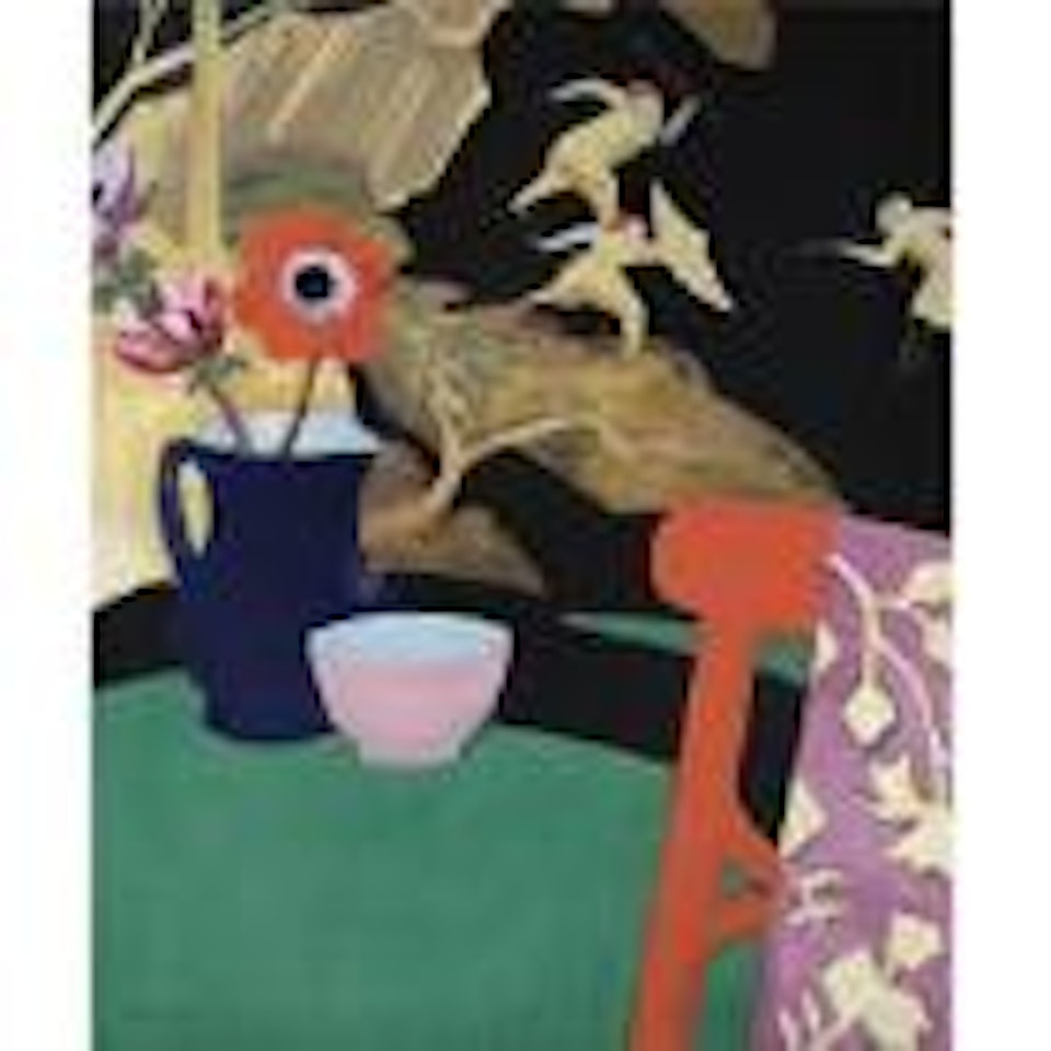 Still life with lacquer screen by Francis Campbell Boileau Cadell