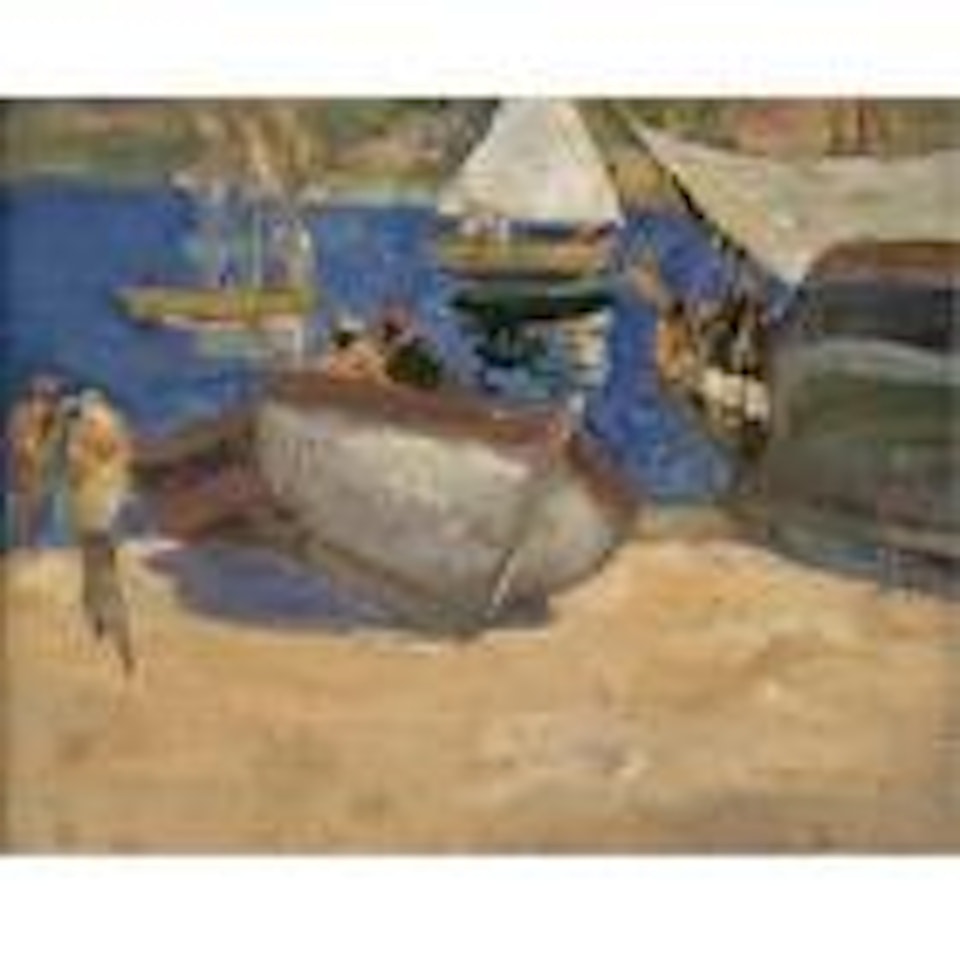 Beached fishing boat, Tangiers by John Duncan Fergusson