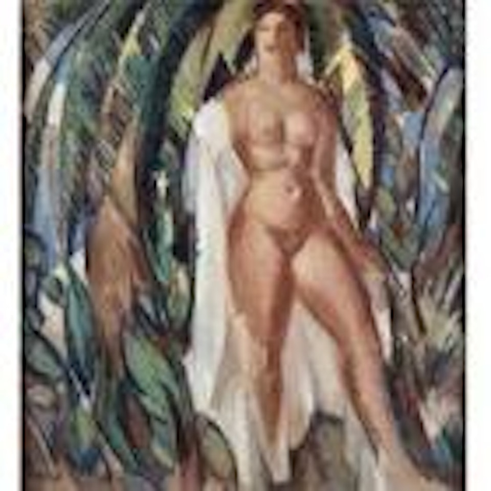 Nude and palm fronds by John Duncan Fergusson