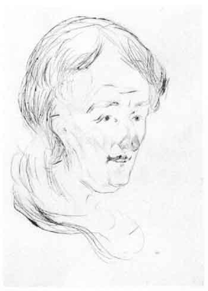 Head study - Mrs Schnapps by Edvard Munch